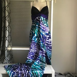 Silk Prom Dress with Leg Slit